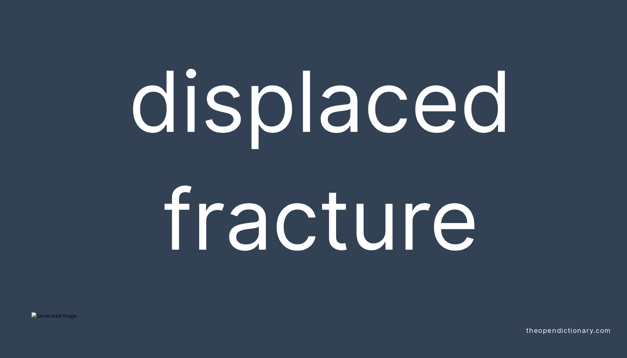 Displaced Fracture Definition In Medical Terms